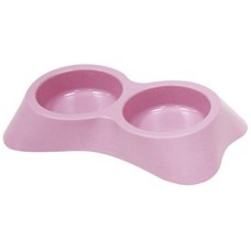 Croci διπλό μπολ candy ροζ 20x35x6cm Croci διπλό μπολ candy ροζ 20x35x6cm