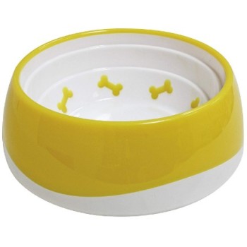 Croci μπολ tpr bone κίτρινο 16.8x6cm/550ml Croci μπολ tpr bone κίτρινο 16.8x6cm/550ml