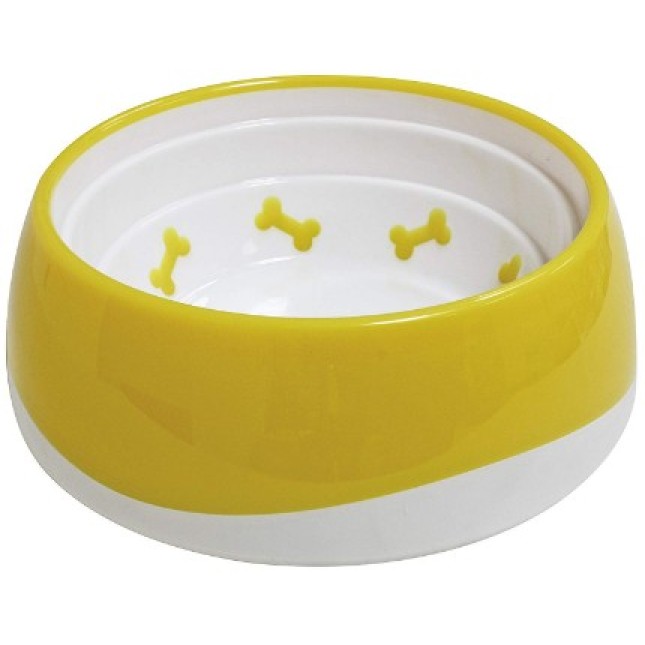 Croci μπολ tpr bone κίτρινο 16.8x6cm/550ml Croci μπολ tpr bone κίτρινο 16.8x6cm/550ml