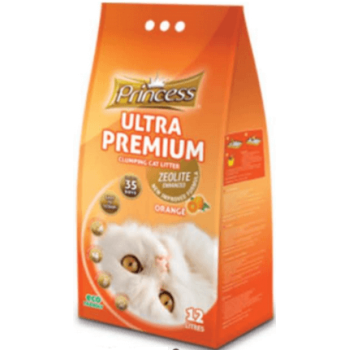 Princess άμμος για γάτες ultra premium zeolite orange 12lt Princess άμμος για γάτες ultra premium zeolite orange 12lt
