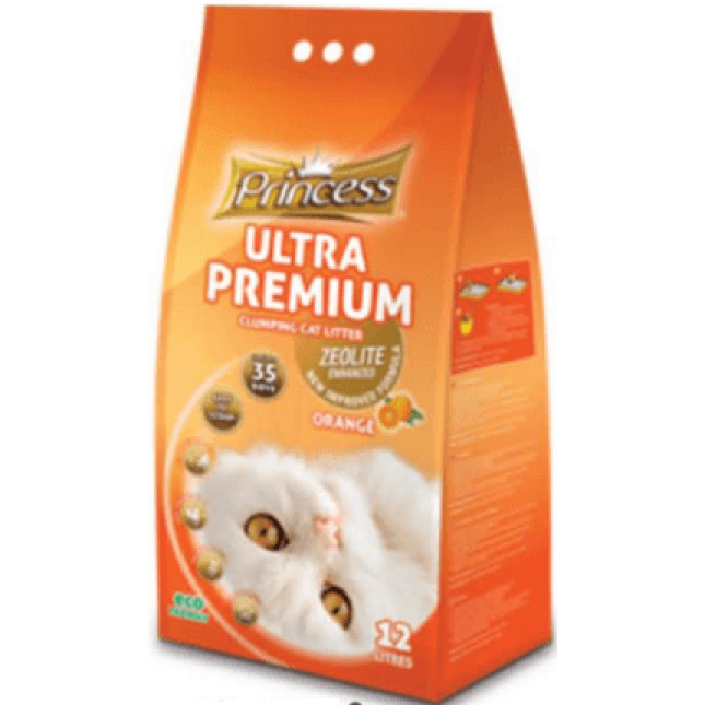 Princess άμμος για γάτες ultra premium zeolite orange