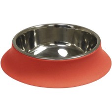 Croci μπολ από χάλυβα και σιλικόνη κόκκονο 520ml/14cm Croci μπολ από χάλυβα και σιλικόνη κόκκονο 520ml/14cm