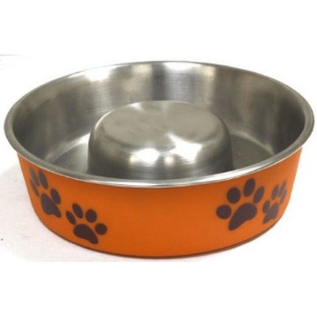 Croci μπολ από χάλυβα roxy αργού ταΐσματος 550ml/17cm Croci μπολ από χάλυβα roxy αργού ταΐσματος 550ml/17cm