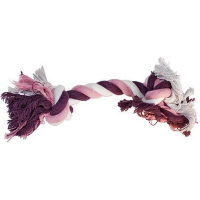 Croci σχοινί με 2 κόμπους ροζ/βιολετί lg 30cm Croci σχοινί με 2 κόμπους ροζ/βιολετί lg 30cm