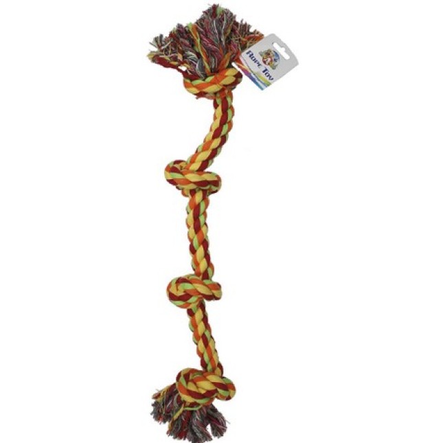 Croci βαμβακερό σχοινί με 4 κόμπους 63,5cm 424g Croci βαμβακερό σχοινί με 4 κόμπους 63,5cm 424g