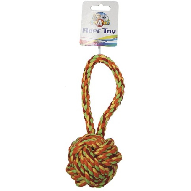 Croci βαμβακερό σχοινί θηλιά και μπάλα 23cm o8cm Croci βαμβακερό σχοινί θηλιά και μπάλα 23cm o8cm