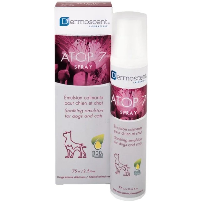 Dermoscent atop7 dog spray για ερεθισμένο δέρμα 75m