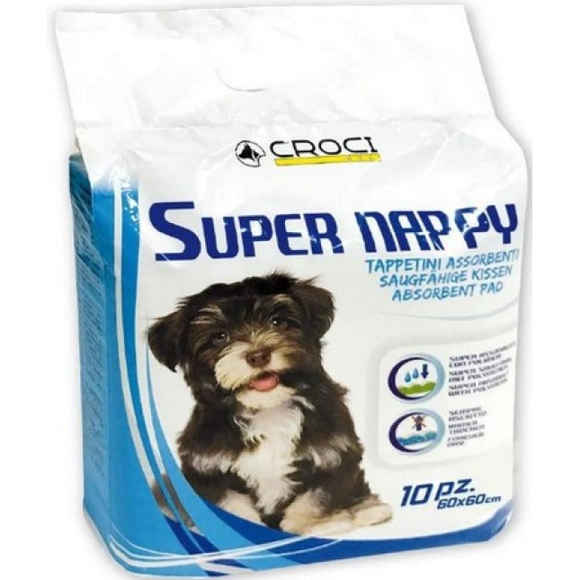 Croci Απορροφητική πάνα super nappy 60x60 10τμχ Croci Απορροφητική πάνα super nappy 60x60 10τμχ
