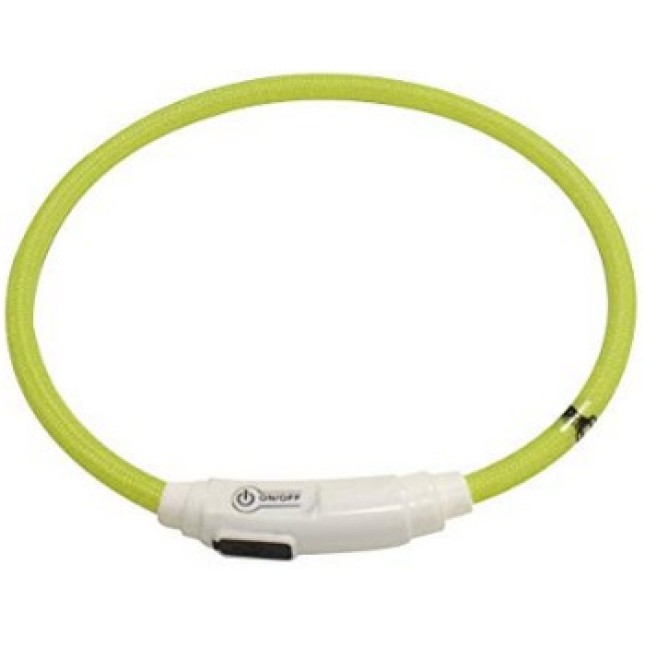 Croci κολάρο γάτας με  led usb πράσινο 40cm