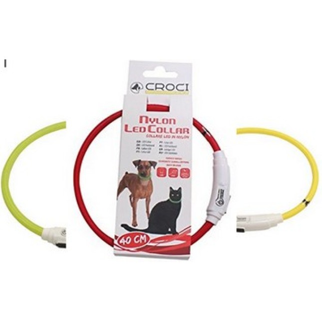 Croci κολάρο γάτας με led usb 40cm Croci κολάρο γάτας με led usb 40cm