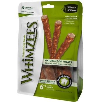 Whimzees veggie λουκάνικα large σακουλάκι 7 τεμαχίων Whimzees veggie λουκάνικα large σακουλάκι 7 τεμαχίων