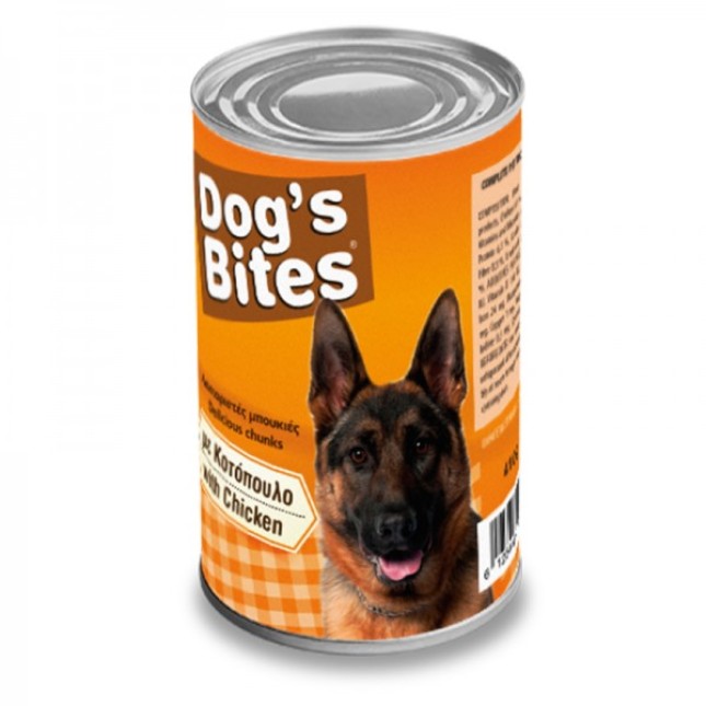 Dogs bites κονσέρβα κοτόπουλο 1250gr