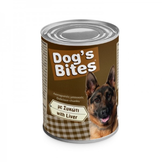 Dogs bites κονσέρβα συκώτι 410gr Dogs bites κονσέρβα συκώτι 410gr