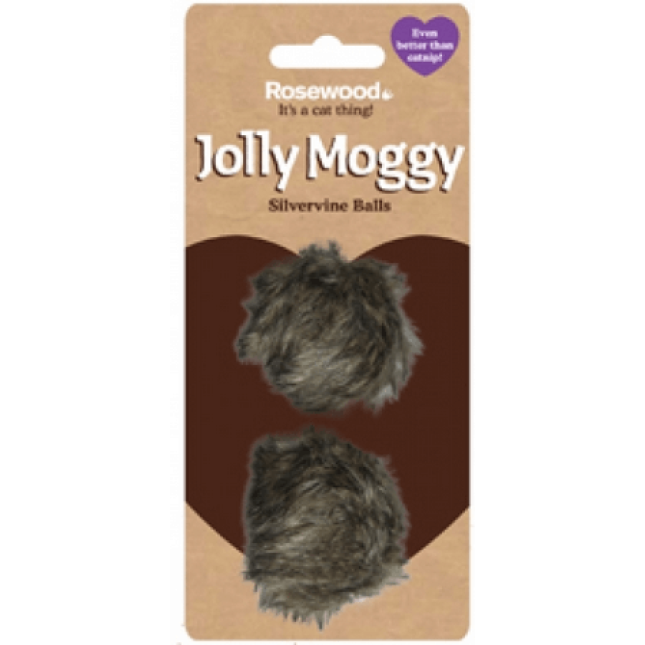 Rosewood jolly moggy παιχνίδι Silvervine balls 2τμχ