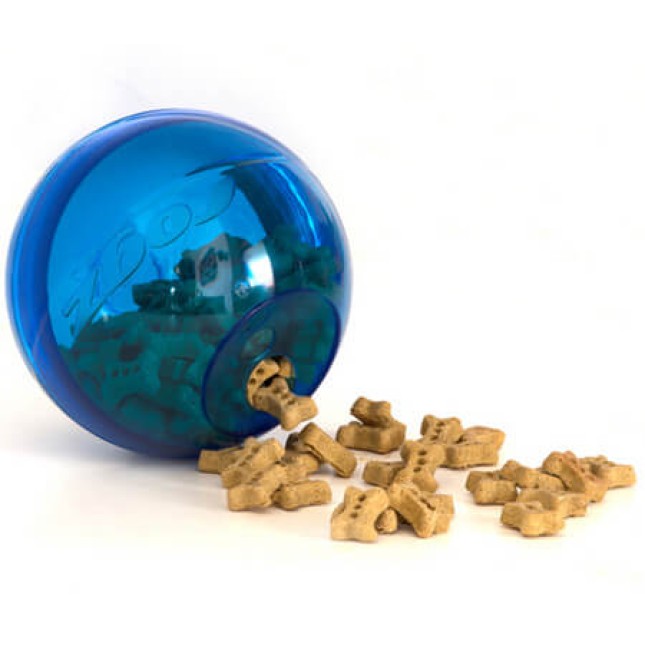 Rogz dogz παιχνίδι σκύλου Treat Tumbler μπλε 12cm Rogz dogz παιχνίδι σκύλου Treat Tumbler μπλε 12cm