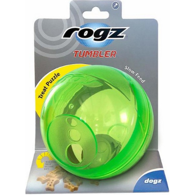 Rogz dogz παιχνίδι σκύλου Treat Tumbler για εξάσκηση του σώματος και του μυαλού Rogz dogz παιχνίδι σκύλου Treat Tumbler για εξάσκηση του σώματος και του μυαλού