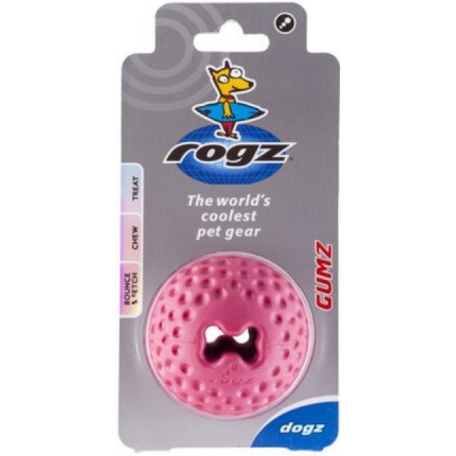 Rogz παιχνίδι σκύλου μπάλα Gumz large ροζ