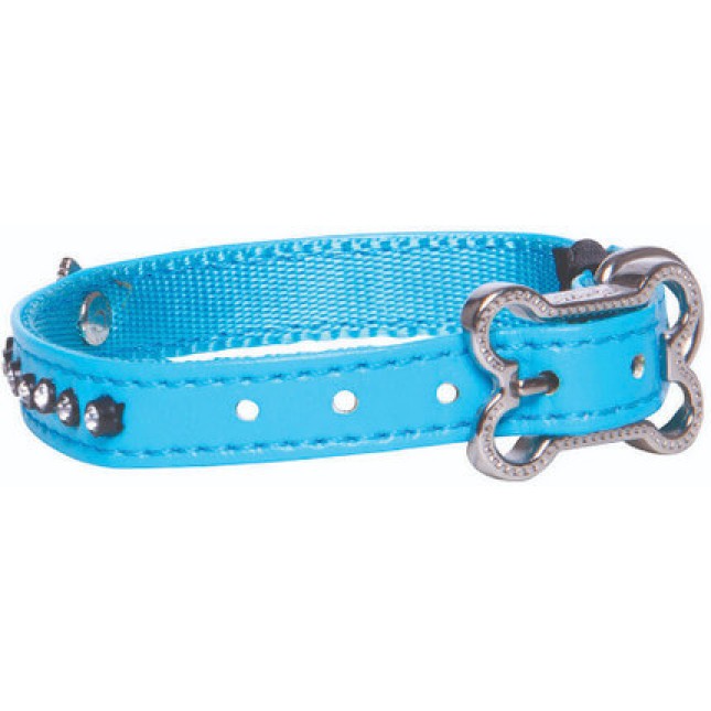 Rogz περιλαίμιο Lapz Luna δερμάτινο blue Small 22?29cm Rogz περιλαίμιο Lapz Luna δερμάτινο blue Small 22?29cm