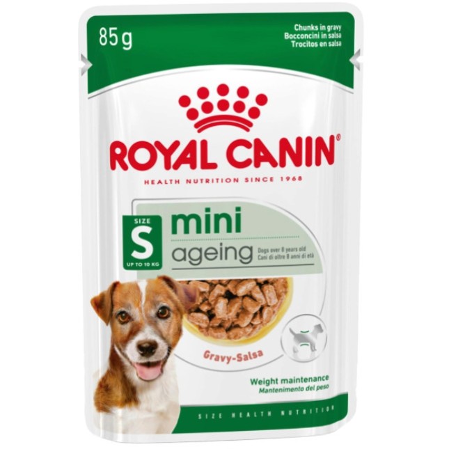 Royal Canin Size Health Nutrition Wet mini ageing πλήρης τροφή για γηραιούς σκύλους μικρόσωμων φυλών