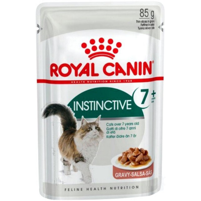 Royal Canin Feline Υγιεινή διατροφή Wet instinctive +7 gravy για γάτες άνω των 7 ετών