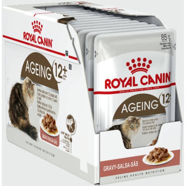 Royal Canin Feline Health Nutrition Wet ageing+12 gravy για γάτες άνω των 12 ετών Royal Canin Feline Health Nutrition Wet ageing+12 gravy για γάτες άνω των 12 ετών