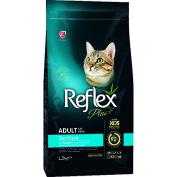 Lider Reflex plus τροφη για ενήλικες στειρωμένες γάτες,σολομός 1,5kg Lider Reflex plus τροφη για ενήλικες στειρωμένες γάτες,σολομός 1,5kg