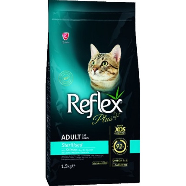 Lider Reflex plus τροφη για ενήλικες στειρωμένες γάτες,σολομός 1,5kg