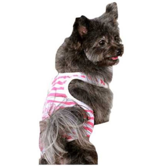 Doggy Dolly μπλούζα ριγέ ροζ με στάμπα 