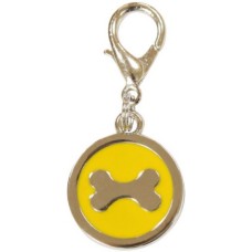 Croci ταυτότητα σκύλου κόκκαλο κίτρινο O2,5cm