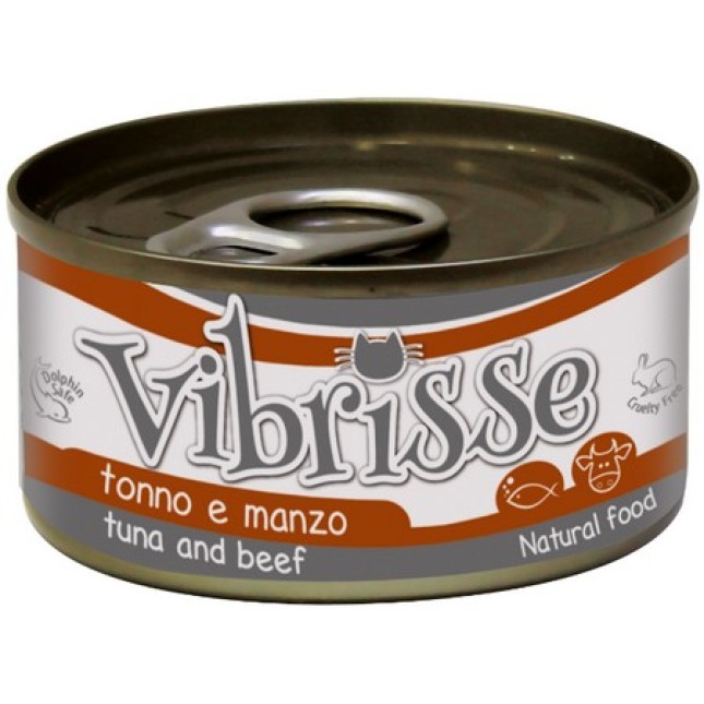 Croci Vibrisse κονσέρβα με τόνο και βοδινό στον ατμό 70g Croci Vibrisse κονσέρβα με τόνο και βοδινό στον ατμό 70g