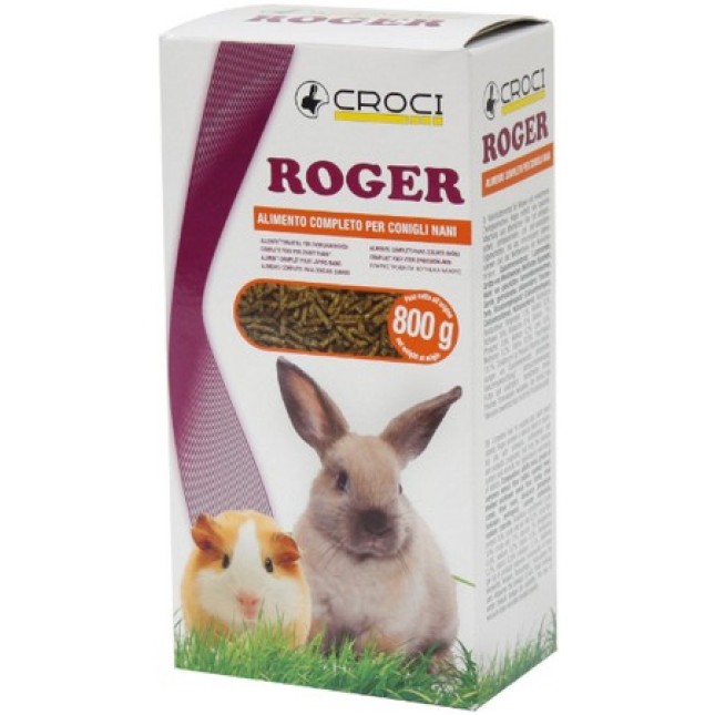Croci Roger πλήρης τροφή για κουνέλια 800gr Croci Roger πλήρης τροφή για κουνέλια 800gr