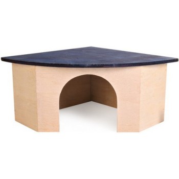 Croci Ξύλινο γωνιακό σπιτάκι γαλάζια σκεπή 22x10x16cm Croci Ξύλινο γωνιακό σπιτάκι γαλάζια σκεπή 22x10x16cm