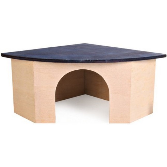 Croci Ξύλινο γωνιακό σπιτάκι γαλάζια σκεπή 29x13x21cm Croci Ξύλινο γωνιακό σπιτάκι γαλάζια σκεπή 29x13x21cm