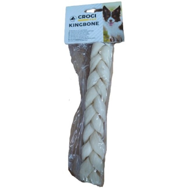 Croci Κόκκαλο buffalo λευκό πλεξούδα 20cm 90-100gr Croci Κόκκαλο buffalo λευκό πλεξούδα 20cm 90-100gr