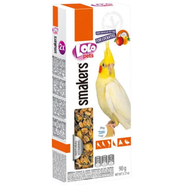 Lolo pets smakers με φρούτα για κόκατιλ περιέχουν βιταμίνες, μέταλλα και πηκτίνη 2τμχ Lolo pets smakers με φρούτα για κόκατιλ περιέχουν βιταμίνες, μέταλλα και πηκτίνη 2τμχ