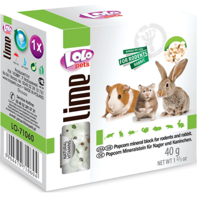 Lolo pets πέτρα ασβεστίου τρωκτικών με ποπ κορν Lolo pets πέτρα ασβεστίου τρωκτικών με ποπ κορν