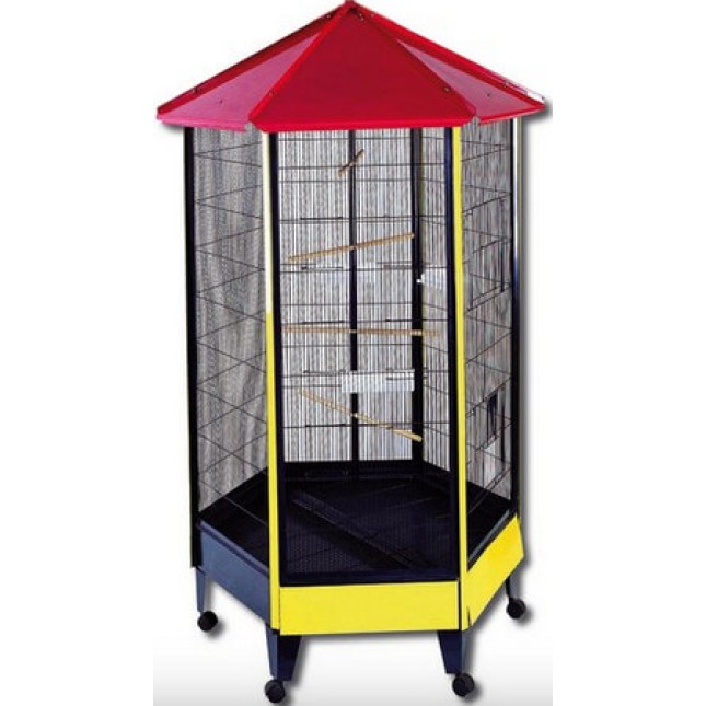 Croci Aviary maestrale εξάγωνο κλουβί ωδικών diam.110x192cm. Croci Aviary maestrale εξάγωνο κλουβί ωδικών diam.110x192cm.