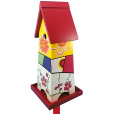 Croci Naif birdhouse φωλιά εξωτερική 23x23x51,8cm w/pole 152cm