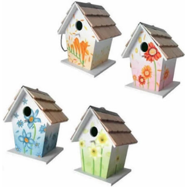 Croci Floral birdhouse ass φωλιά εξωτερική 14,5x12x20,5cm