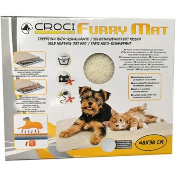 Croci Self αυτοθερμαινόμενο στρώμα mat furry 48x38cm Croci Self αυτοθερμαινόμενο στρώμα mat furry 48x38cm