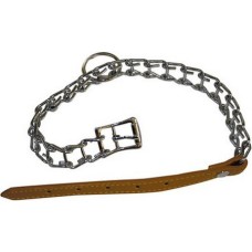 Croci Chromium-plated κολάρο με αλυσίδα & δέρμα 40cmx2,5mm Croci Chromium-plated κολάρο με αλυσίδα & δέρμα 40cmx2,5mm