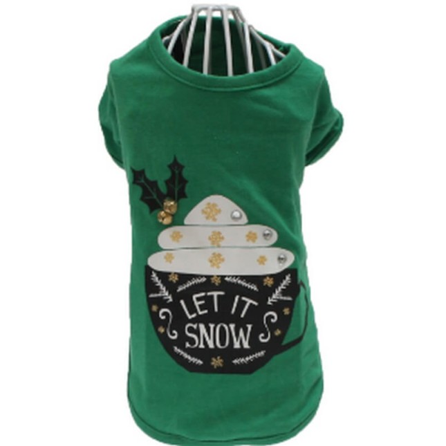 Croci μπλούζα t-shirt xmas let it snow 35cm Croci μπλούζα t-shirt xmas let it snow 35cm