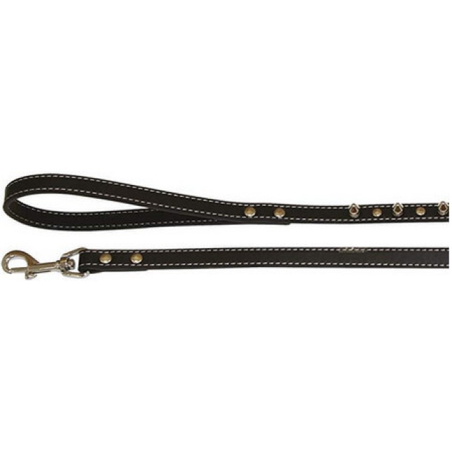 Croci Leather οδηγός σκύλου with studs black 2x120 cm. Croci Leather οδηγός σκύλου with studs black 2x120 cm.