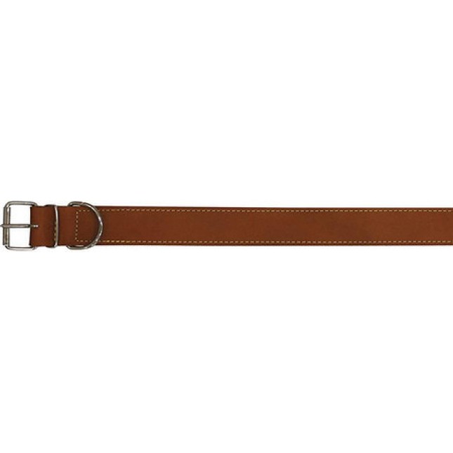 Croci Double leather περιλαίμιο σκύλου superior brown 3x65cm