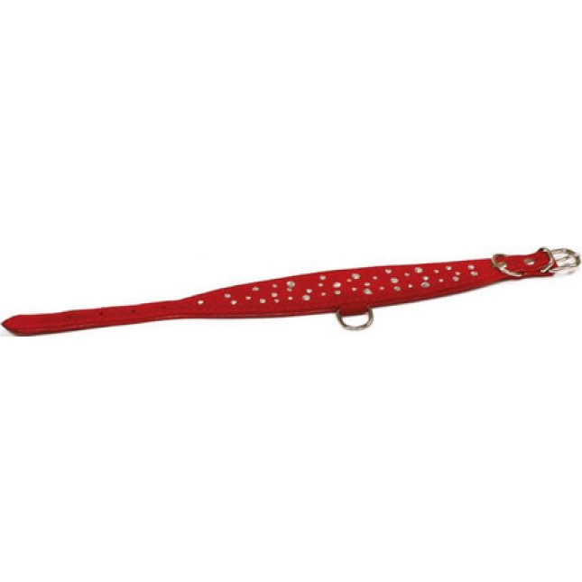 Croci Chamois περιλαίμιο σκύλου greyhound w/crystals red 28cm Croci Chamois περιλαίμιο σκύλου greyhound w/crystals red 28cm