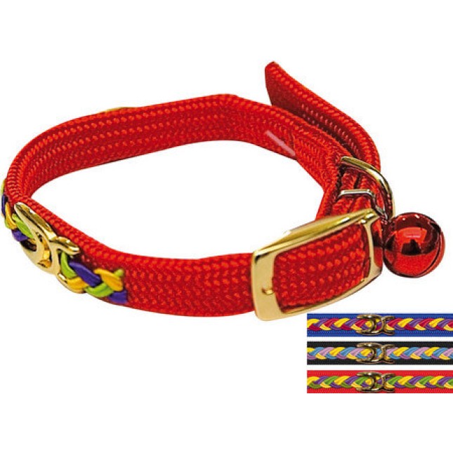 Croci Nylon elastic περιλαίμιο με κουδουνάκι with bell and braid 31cmx10mm