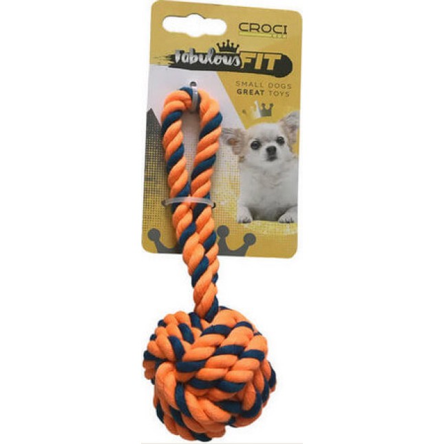 Croci Cotton παιχνίδι σκύλου mini ball orange/blue Croci Cotton παιχνίδι σκύλου mini ball orange/blue