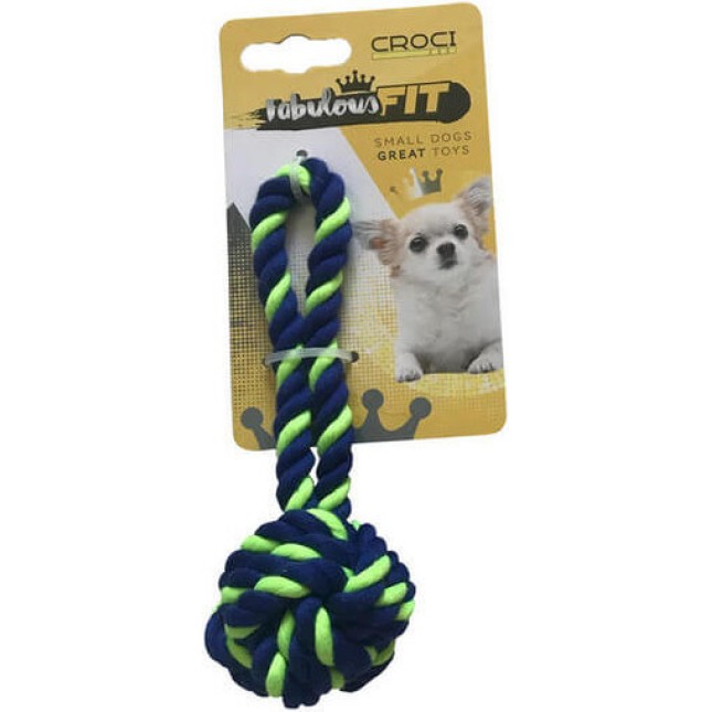 Croci Cotton παιχνίδι σκύλου mini ball green/blue Croci Cotton παιχνίδι σκύλου mini ball green/blue