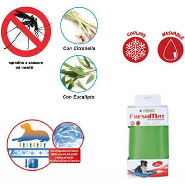 Croci Mat fresh δροσιστικό χαλάκι για σκύλους mosquitostop 65x50cm Croci Mat fresh δροσιστικό χαλάκι για σκύλους mosquitostop 65x50cm