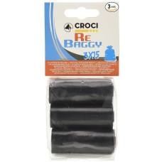 Croci Joypet dog waste σακούλες υγιεινής recycled black 3x15